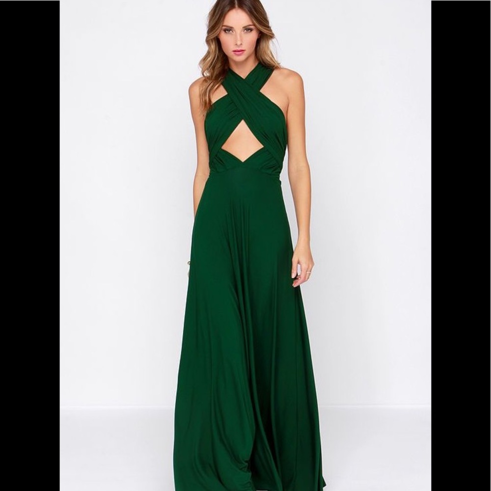 Tricks of the Trade Forest Green Maxi Dress